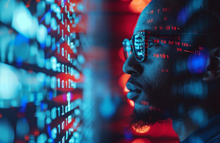AI cyber security threat illustration