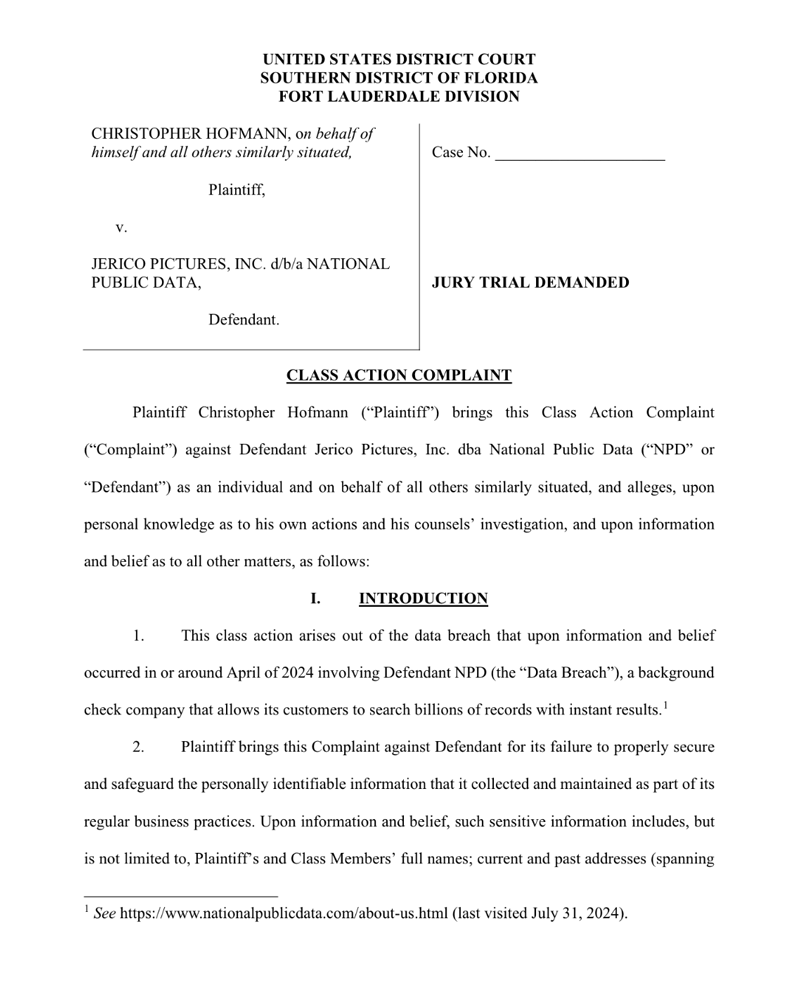 jerico pictures data breach lawsuit