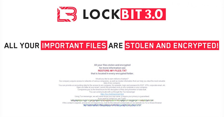 LockBit 3.0 ransom note