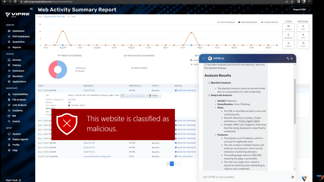 Incident Investigations with Endpoint AI Advisor & RBI Demo screen grab