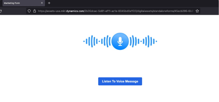 abused Dynamics 365 Marketing form