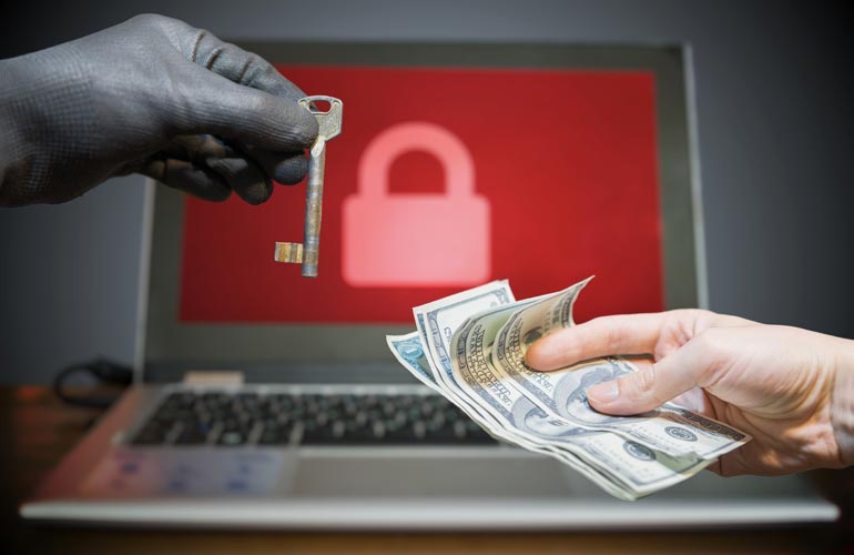 ransomware payment over laptop