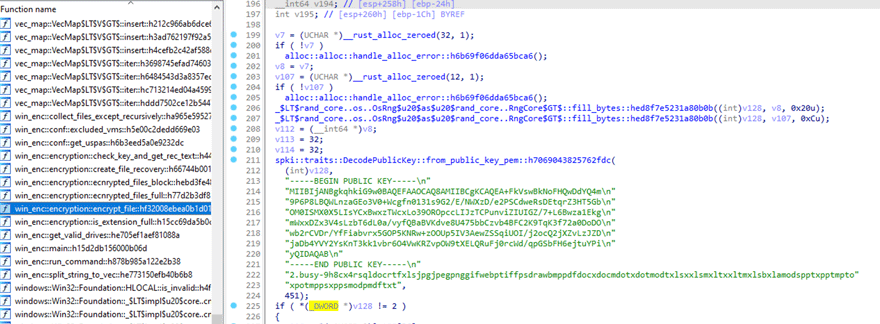 Generating of keys for file encryption