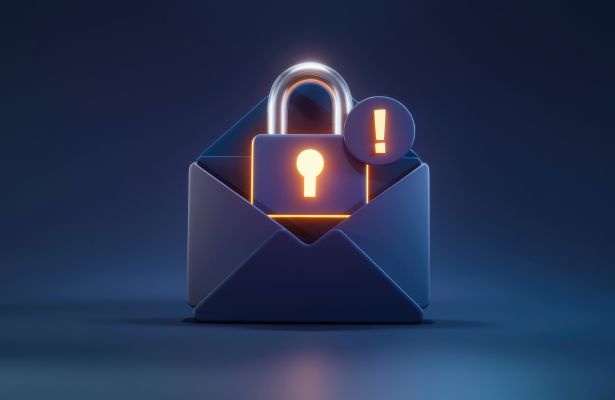 Envelope with a secure padlock inside